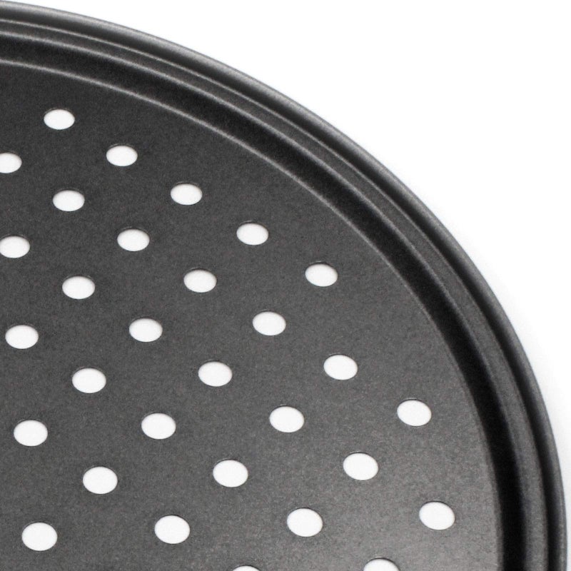 Handook Pizza Pan for Oven, Nonstick Pizza Pans, Carbon Steel Pizza Pan with Holes, Pizza Baking Pan for Oven Baking Supplies, for Home Baking Kitchen Oven Restaurant (12 Inch) - Image 4